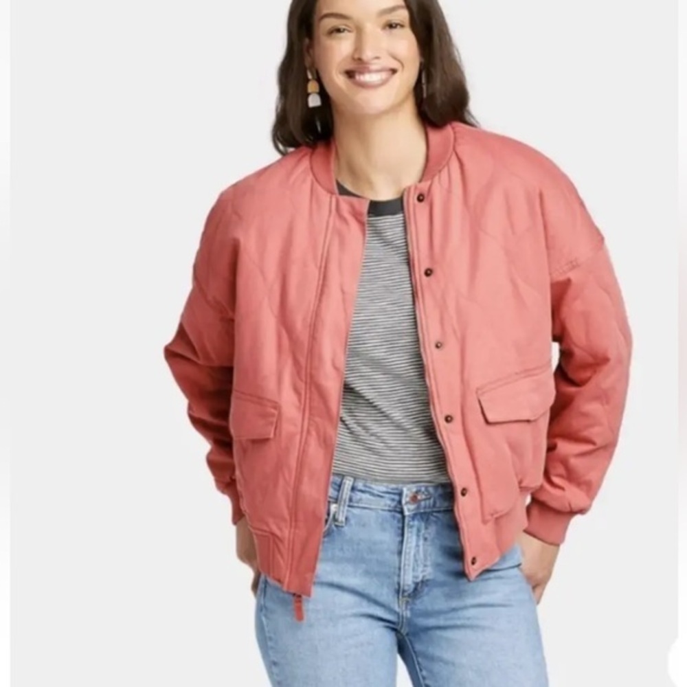 Universal Thread Jacket Quilted Pink Size plus XXL